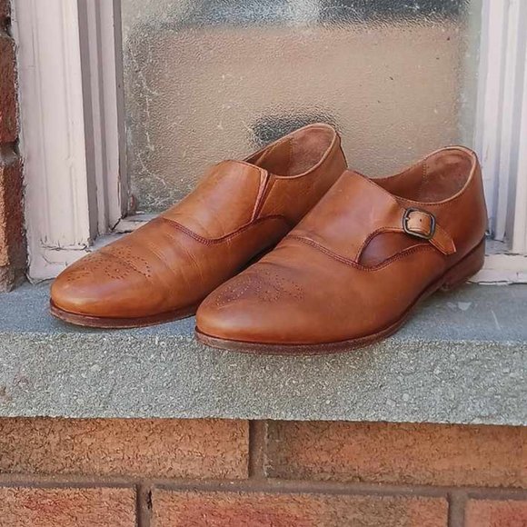 Johnston & Murphy whiskey colored leather Oxford shoes - Picture 1 of 4